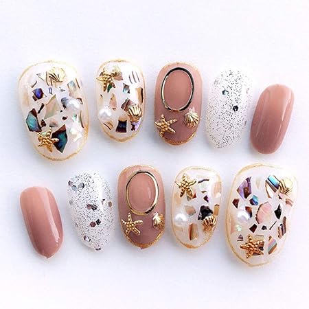 Amazon Xutxzka 24ピース光沢のあるヒトデ偽ネイルアート装飾ショートラウンドヘッドカラーネイルアートステッカー Xutxzka アクリルネイル用ツール 通販