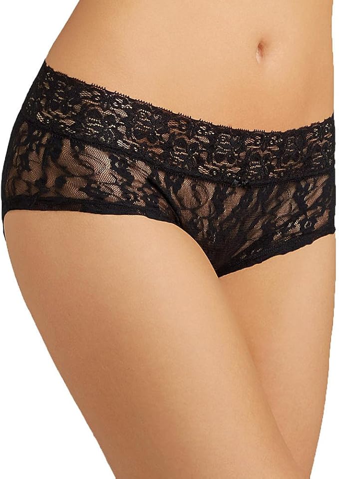 DKNY Intimates Women's Signature Lace Boyshort White Boy Shorts SM at