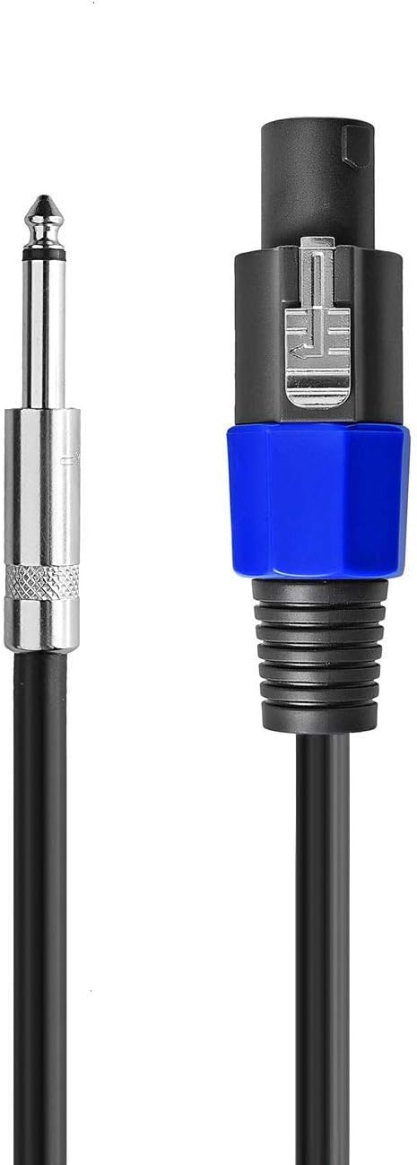 Dekomusic 2Pack 25 ft Speakon to 1/4" Male Speaker Cables, Professional 12 Gauge AWG Wire Audio Amplifier Connection Cord, DJ/PA Speaker Cable Wire with Twist Lock.: Industrial & Scientific