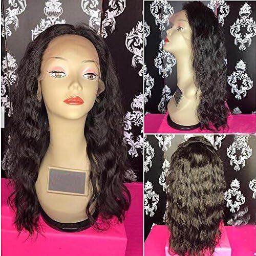 Glueless Lace Front Wigs Remy Brazilian Human Hair Wigs Wet Wavy Front Lace Wig Free Part Natural Color for Black Women with Baby Hair (10")