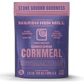 Marsh Hen Mill Unicorn Heirloom Stone Ground Cornmeal | Creamy Texture for Exceptional Cornbread Corn Cakes &amp; Pie Crust | Gluten Free Flour for Instant Quick Meals | Pure All-Natural Corn | 24 Oz Pack