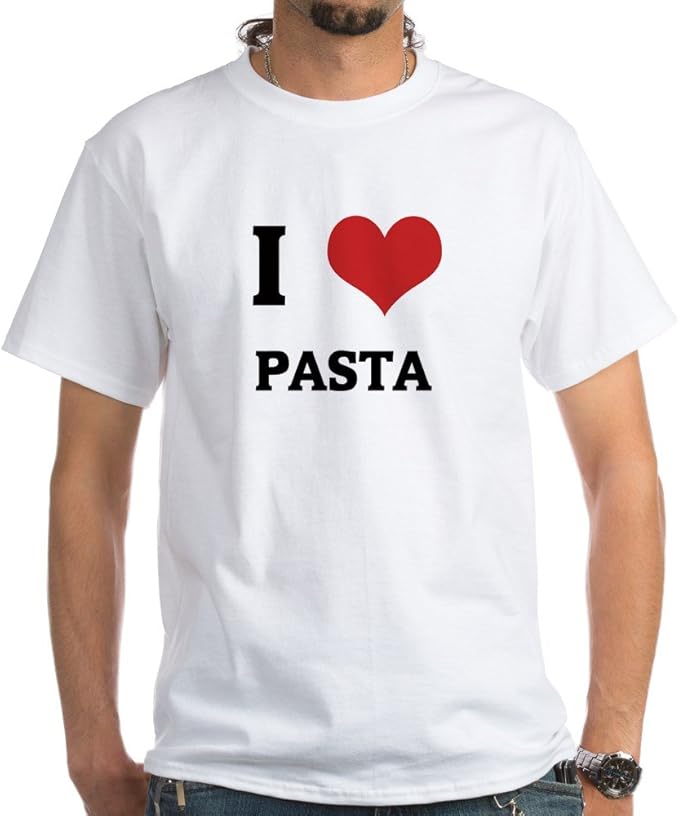 CafePress I Love Pasta 100 Cotton TShirt Amazon.ca Clothing