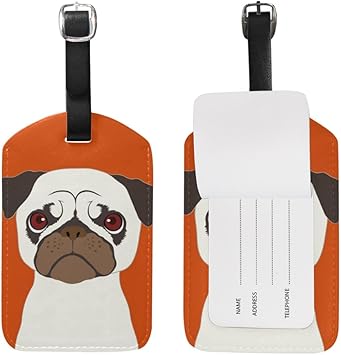 pug luggage tag