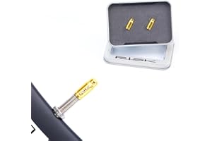 Vortika Presta Valve Caps, TC4 Titanium Alloy Bike Tire Valve Cap, Road Mountain Bike Bicycle Dust Caps Presta Dust Covers for Inner Tube Gas Nozzle (Golden-1)