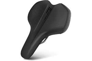 FIFTY-FIFTY Mountain Bike Saddle, Comfortable Memory Foam Bicycle Seat, Soft Waterproof Bicycle Seat for Men and Women, Compa