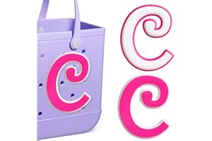 Cadeya Letter Charms for Bogg Bag, 2 Pcs Silicone Alphabet Lettering Charm for Bogg Bags Accessories, Decorative Letter Attachment for Bogg Beach Bags Tote Bag