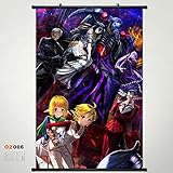 Home Decor Anime Overlord Albedo Shalltear Ainz Ooal Gown Momon Momonga Whole Role Wall Scroll Poster Fabric Painting 23.6*35.4 inch b2 6