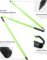 Rhino Valley Golf Alignment Sticks 2 Pack Collapsible Practice Rods 48in view 2