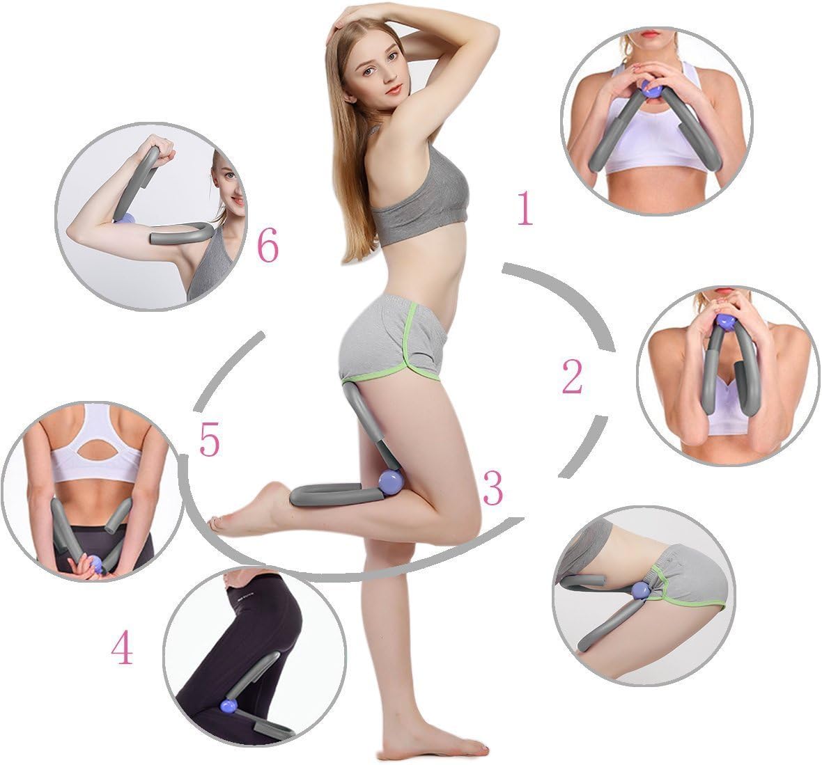 Yoga Pilates Strength Training Leg Machines TRTIUALegs Exercise Leggings Stovepipe Slimming Pull Portable Home Fitness Equipment (Pink) : Sports & Outdoors