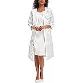 Women's Elegant 2 Piece Dress Church Suits with Exquisite Jacquard Embroidery Long Jacket for Wedding Party Evening Dress