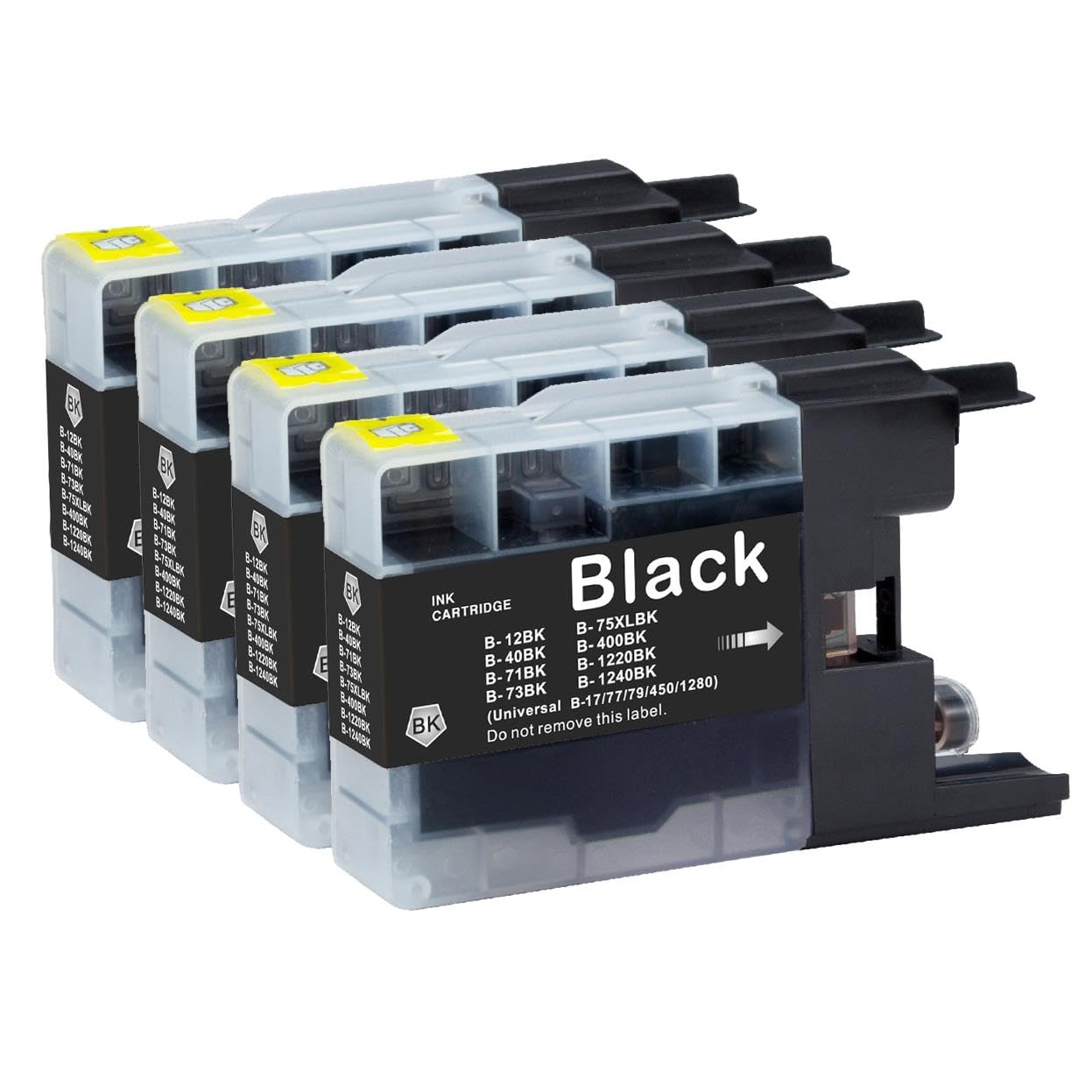 Go Inks 4 Black Ink Cartridges to replace Brother LC1240Bk Compatible/non-OEM for Brother DCP and MFC Printers, Standard Capacity