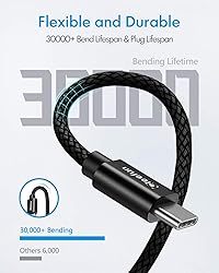 CLEEFUN 2-Pack USB C to USB C Cable 10ft PD 60W for
