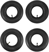 QWORK 2 Pieces 4.10/3.50-4 Inner Tube Bent Valve for Wheelbarrows Lawn Mowers view 2