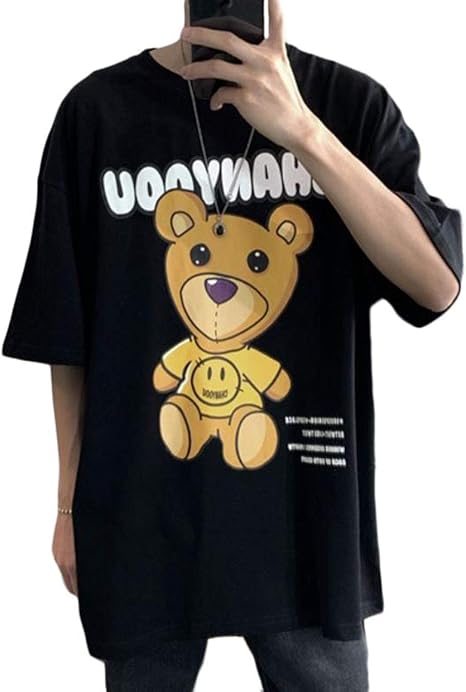 Amazon Bestmood Tシャツ メンズ 半袖 カットソー ゆったり 韓国 プリントtシャツ カジュアル おしゃれ 夏 ティーシャツ ストリート系 トップス Tシャツ カットソー 通販