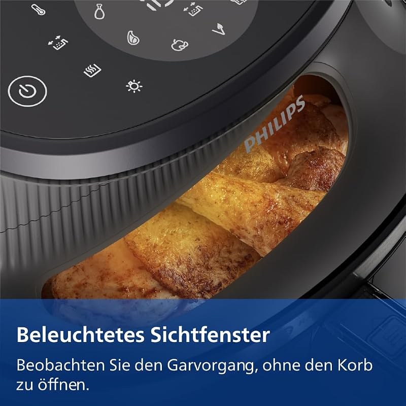 Airfryer 3000 Serie Heißluftfritteuse, Schwarz, 6,2L