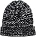 KBW-245 BLK Heather Color Thick Cable Knit Beanie Skull Cap Unisex Winter Hat