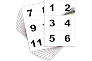 iSYFIX White Consecutive Number Stickers – 1 to 50, 4-inch, 1 set – Vinyl Self Adhesive Premium Decal, Ideal for Inventory, Storage, Organizing, Boxes, Bins, Toolbox, Lockers & More, Indoor/Outdoor