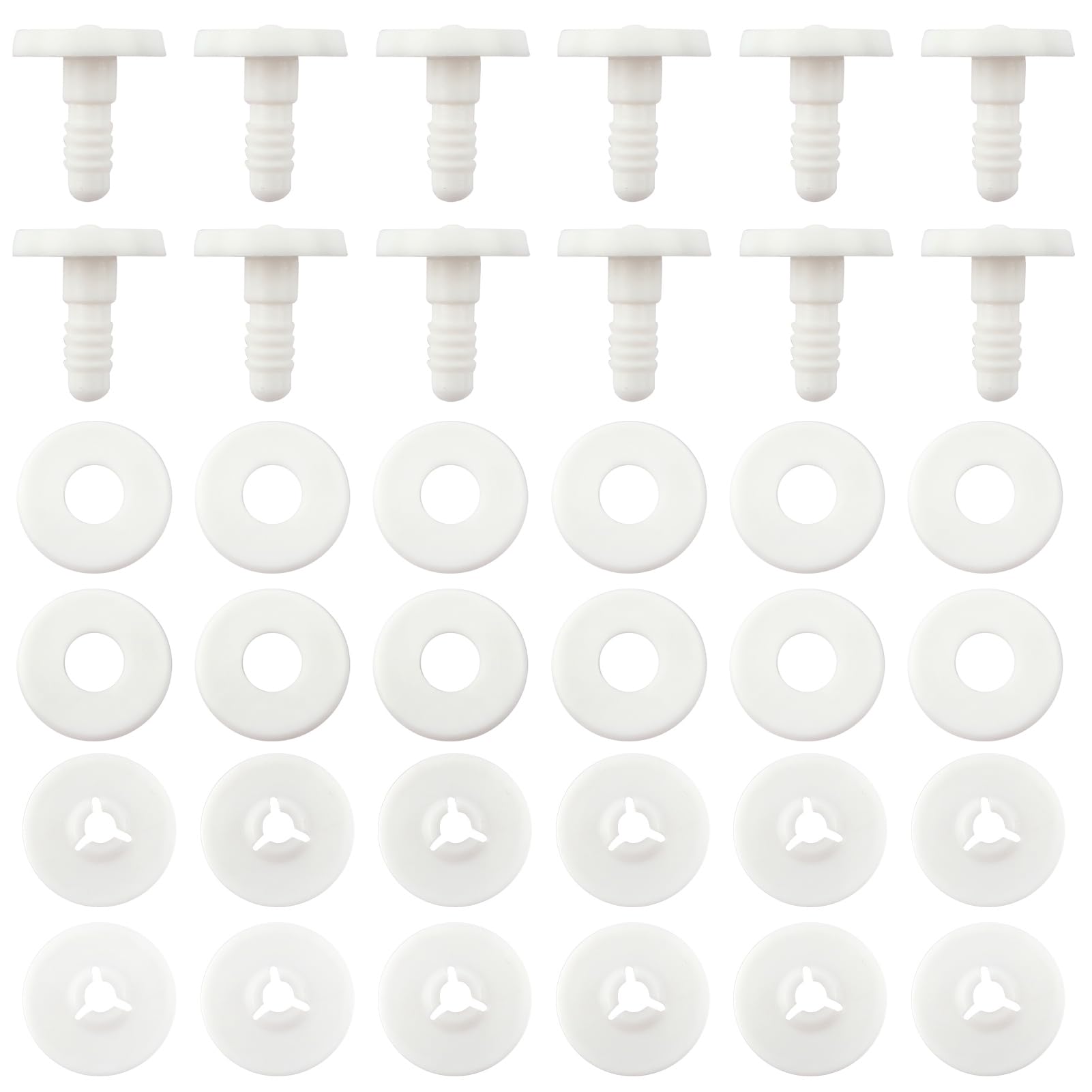 TOAOB Doll Joints for Amigurumis Crochet 20 Set 25mm White Plastic Safety Joints for Stuffed Animals Limbs and Arms Movable Connectors for Doll Making DIY Crafts