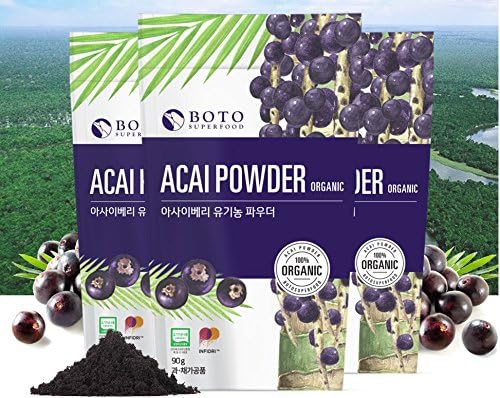 Boto Superfood Acai Berry Powder.3.5 oz. Bag - Organic. Non-GMO, Freeze Dried, Gluten Free