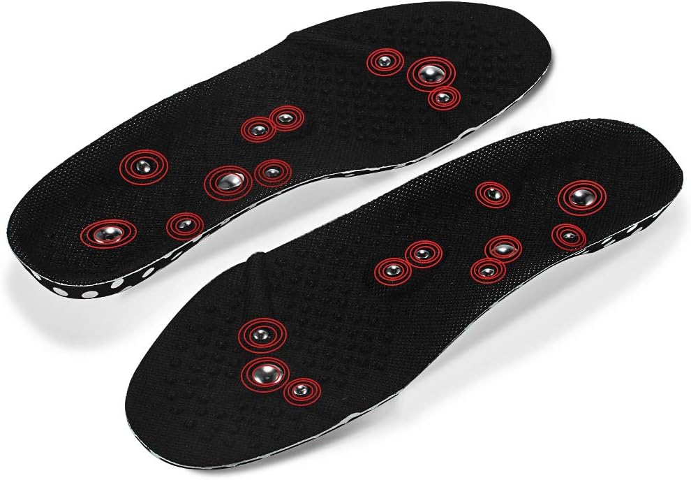 Magnetic Insoles High Arch Orthotic Inserts for Flat Feet, Shoe Insoles for Plantar Fasciitis, Feet Pain, Comfort Arch Support Insoles (M=28.5cm Size:40-45)