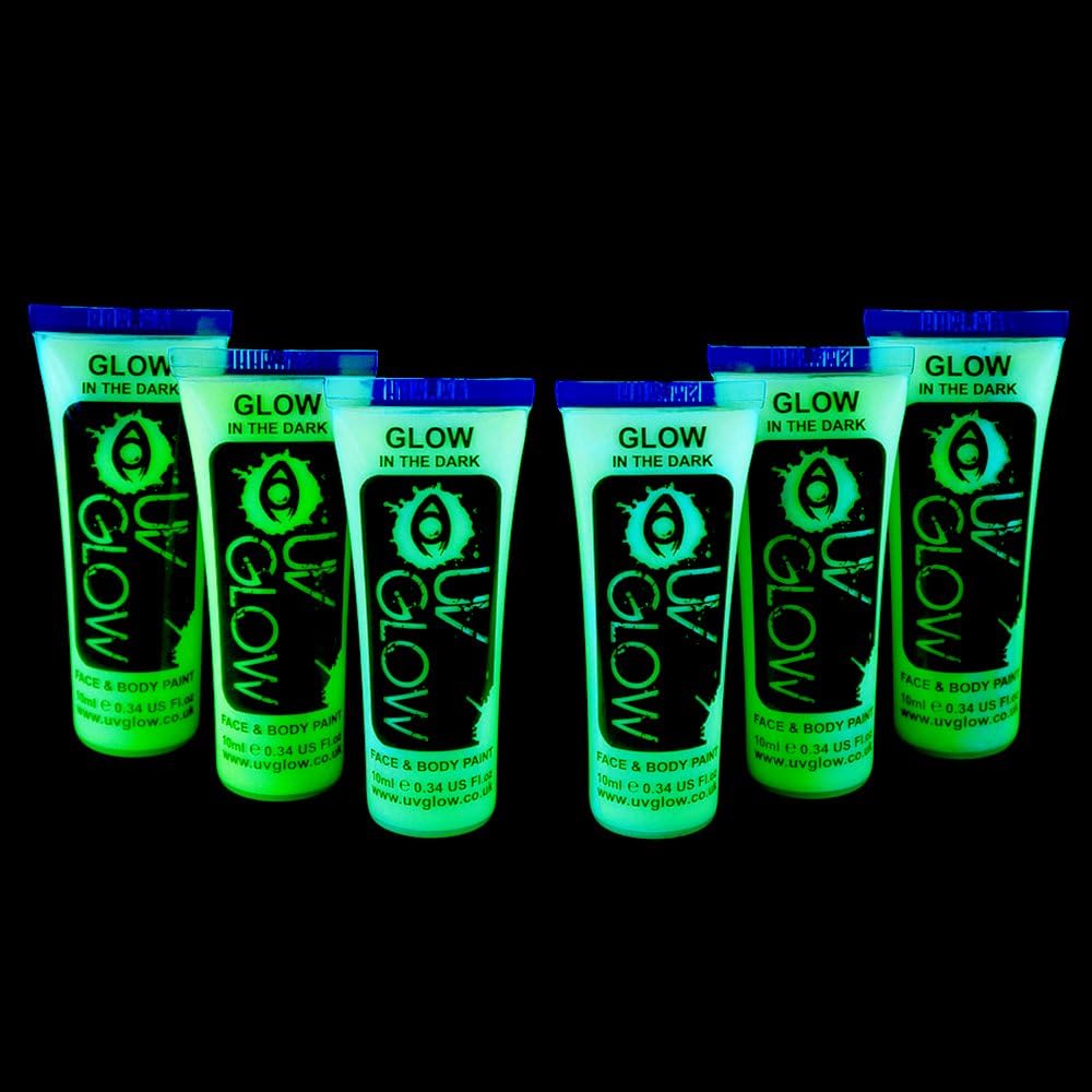 UV Glow Invisible Glow in the Dark Face & Body Paint 24x 10ml Bulk