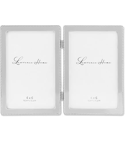 Lawrence Frames 5x7 Hinged Double Silver Standard Metal - View #8