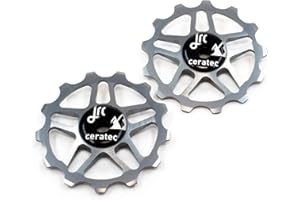 JRC Components Pair of 13T Jockey Wheels for Shimano MTB 12SPEED | Ceramic Derailleur Pulley Wheels | Hybrid Ceramic Bearing