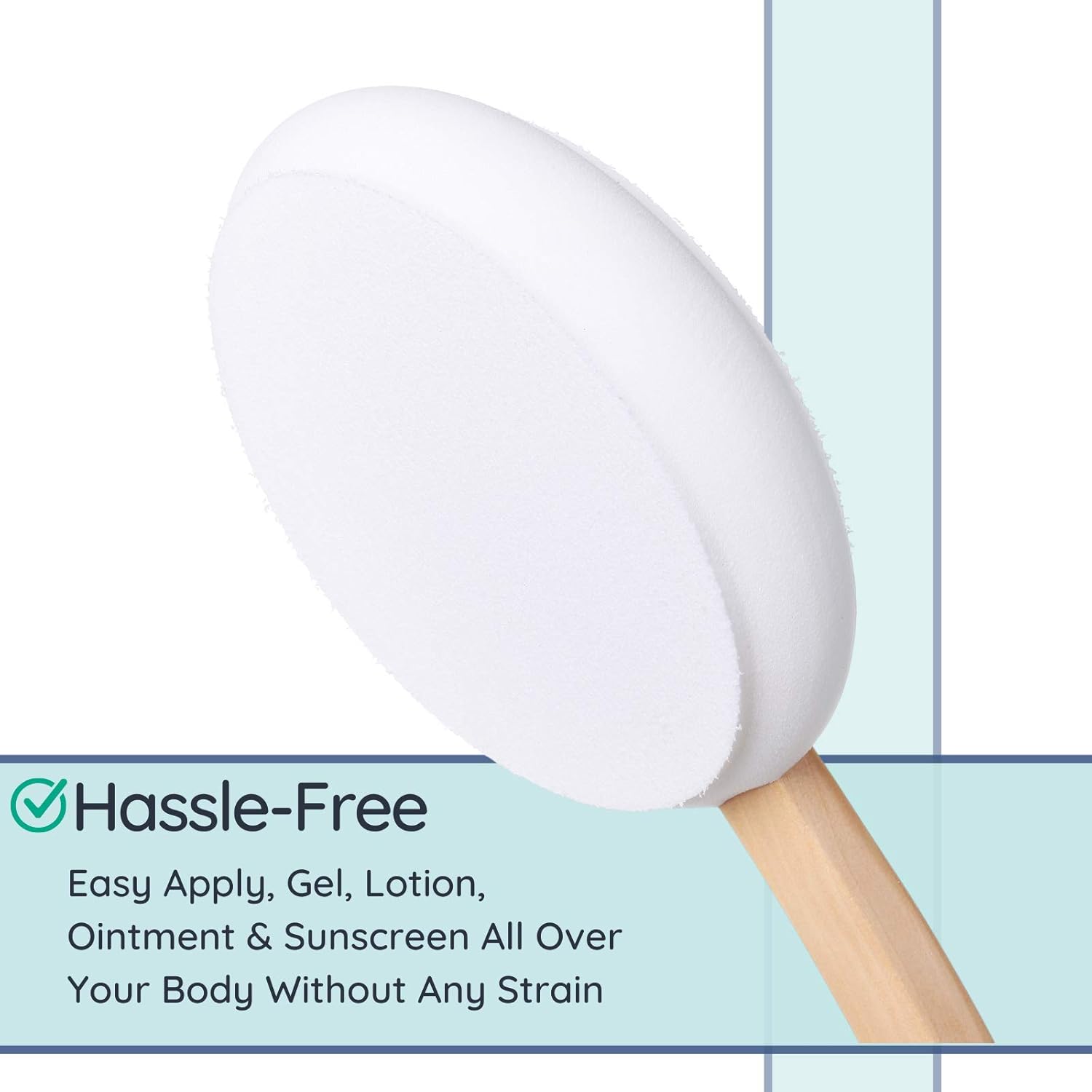 Slick- Lotion Applicator, 17 inch, Lotion Applicators for Your Back, Back Applicator for Lotion, Back Lotion Applicator Easy Reach Washable, Back Lotion Applicators, Back Self Tanner Applicator: Health & Personal Care