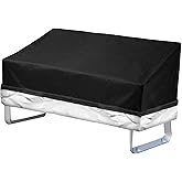 Aynaxcol Outdoor Bench Covers Waterproof Patio Loveseat Cover Heavy Duty Couch Cover for Outdoor Furniture 2-Seats Patio Loveseat Cover Black 52" W X 25" D X 35" H (Two Seats)