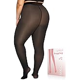 UISLII Plus Size Fleece Lined Tights Women,Warm Pantyhose Leggings Women,Fake Translucent Thermal Skin Colored Tights Winter.