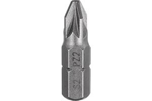 HARFINGTON PZ2 Screwdriver Bit 1/4" Hex Shank 25mm/1" Length Magnetic Phillips Slotted Hex Bits S2 Steel Screw Driver Bit Ind