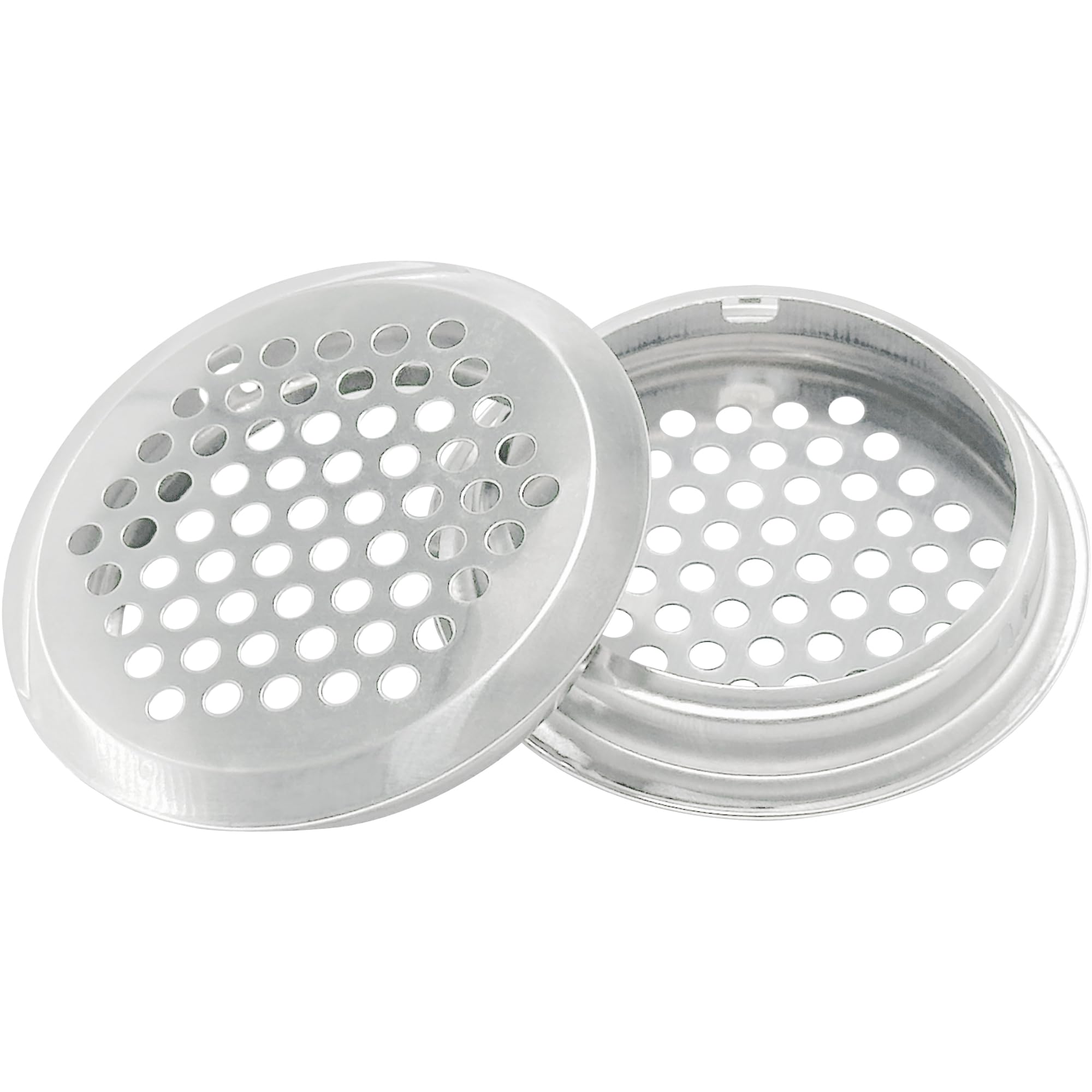 12 PCS Round Louver Grill Cover Air Vents (Silver)