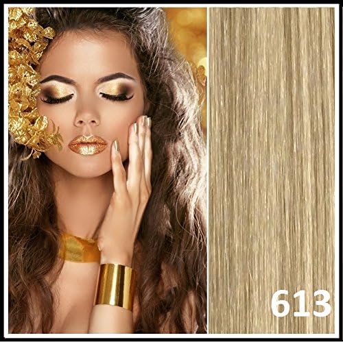 Athenia® 22'' inch Clip in Futura Hair Extensions -Six Piece Full Head set - ** 150 GRAMS of hair per pack ** - Heat Style up to a Massive 200 Degrees - Superior Salon Quality – Natural Look & Feel – Colour #613 - Bleach Blonde