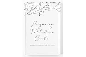 DUNCAN & STONE PAPER CO. Baby Milestone Cards (19+11) - Weekly Baby Milestone Signs w/Hello World Newborn Sign, Announcement Sign - Birth Announcement Cards for New Moms