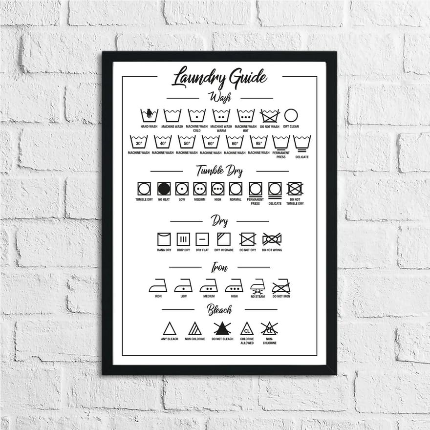 JasonCarlMorgan WinsterCreations Laundry Guide Simple Wall Decor Print A5 High Gloss