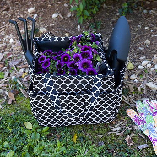 Small Garden Tote Bag, Utility Bags for Gardening, Car Totes, Organization, (Black) - Thumbnail 2