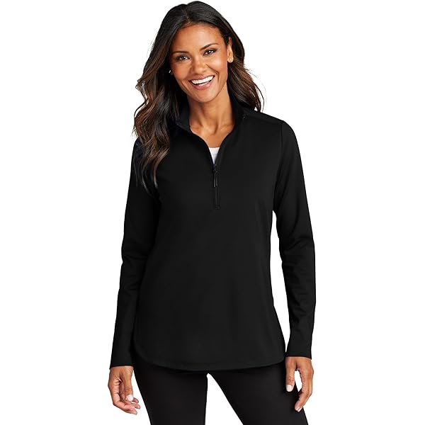 Port Authority Ladies Dry Zone UV Micro-Mesh 1/4-Zip at Amazon