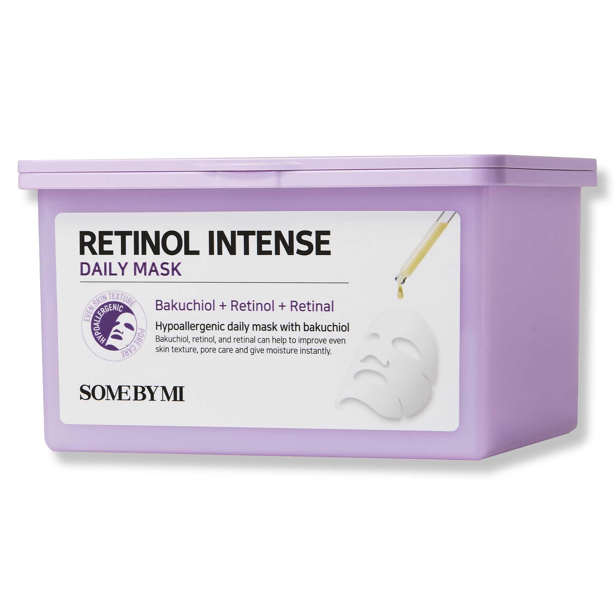 SOME BY MI Retinol Intense Daily Mask - 30 Sheets, 11.8Oz - Daily Mild Retinol Vegan Face Mask Sheet for Moisturizing and Glass Skin - Improvement of Skin Texture and Elasticity - Korean Skin Care — image 1