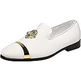 ELANROMAN Men's Velvet Loafers Dress Fashion Wedding Party Prom Shoes