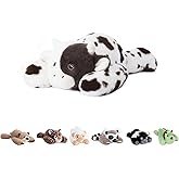 Niuniu Daddy 20" | 3.3 Pound Cow Weighted Stuffed Animals for Kids Adults, Fluffy Cow Weighted Beads for Body Pillow for Hugging, Soft Plush Toy for Gift Birthday Christmas Holiday Easter Presents