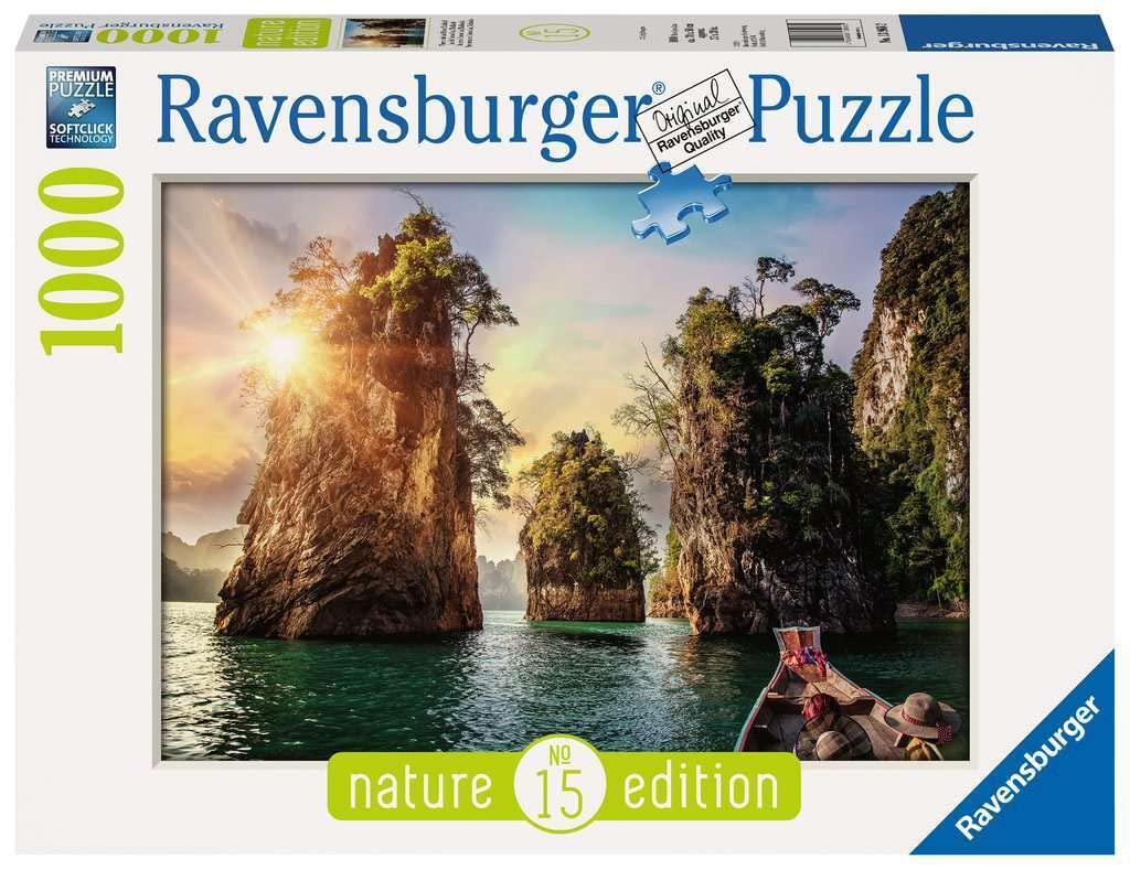 Ravensburger Puzzle 13968 - Three Rocks in Cheow, Thailand - 1000 Pieces Puzzle for Adults and Children from 14 Years - Puzzle with Nature Motif