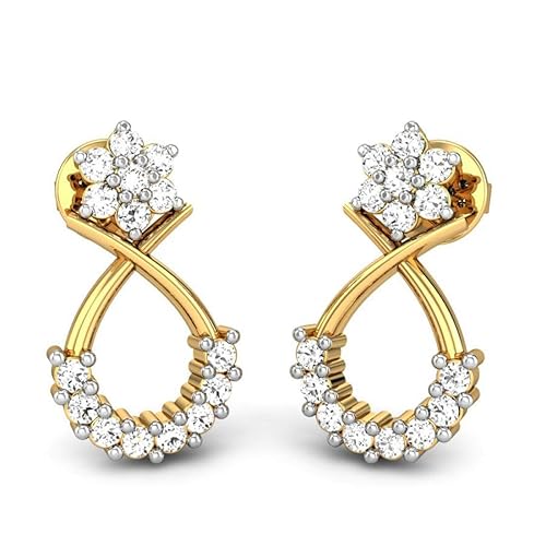 Yellow Gold Stud Earrings for Women