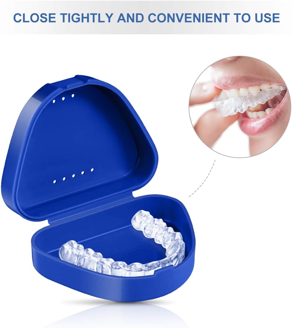Healifty 6pcs Retainer Case, Slim Retainer Box with Vent Holes, Colour Denture Box, Mouth Guard Case with Tight Snap Lock - Image 5
