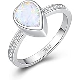 925 Sterling Silver Teardrop Urn Rings Hold Loved Ones Ashes, CZ Cremation Memorial Ring Keepsake Jewelry for Women