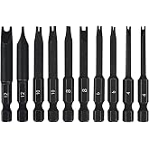 Spanner Bit Set (10 Pack - 2.3" Long Magnetic Heads) Spanner Fork Snake-Eye Security Screwdriver Bit Sizes: 4, 6, 8, 10, 12 (2 of Each Size)