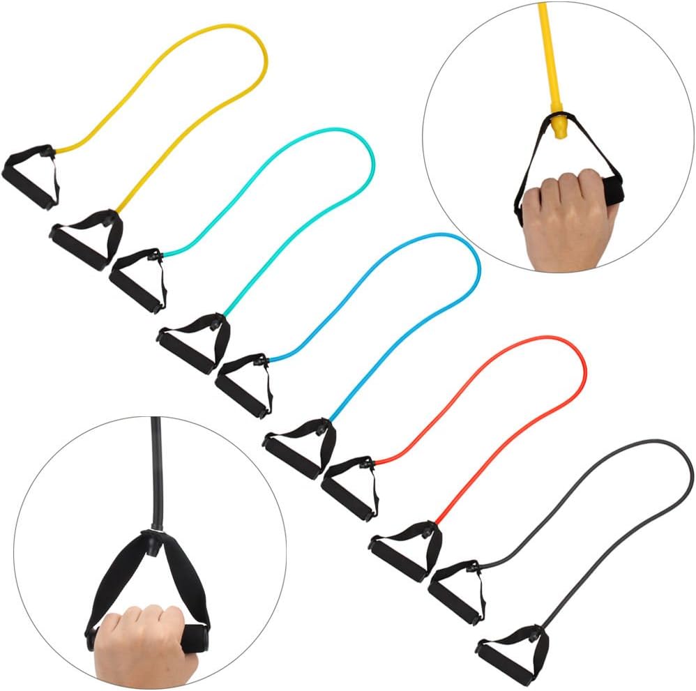 MAZIMARK--Fitness Equipment Heavy Resistance Bands Tube Workout Exercise Yoga Gym Training (random)