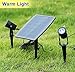 DLLT LED Solar Spot Lights Outdoor Landscape Spotlights, 2-in-1 Solar Powered Wall Lights-Low Voltage Outdoor Landscaping Light for Garden Yard Lawn Pathway Landscape Downlight, Warm White,Auto on/off