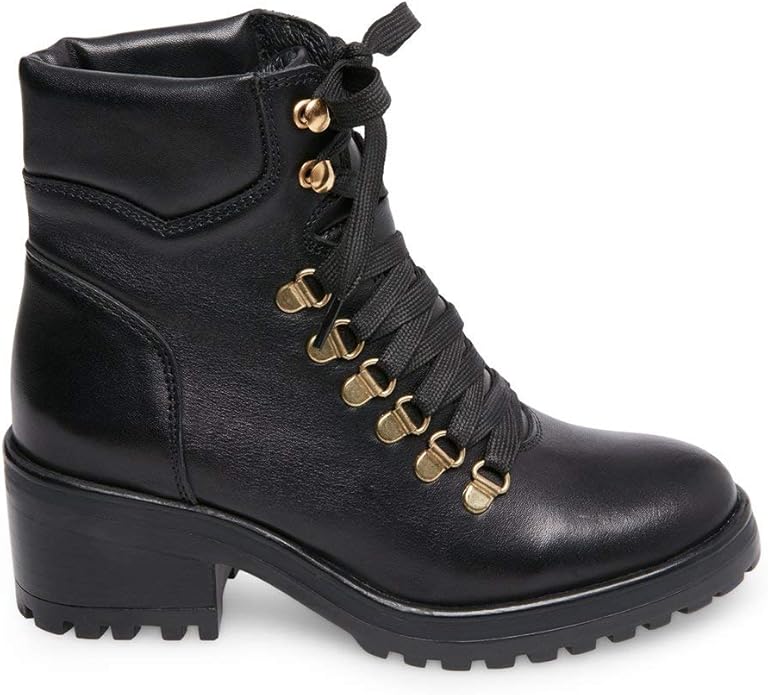 Steve Madden Women's Galway Black Leather Bootie Casual