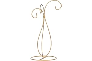 Red Co. 13 inch Golden Finish Ornament Wire Display, 3-arm Spiral Stand for Home Decoration