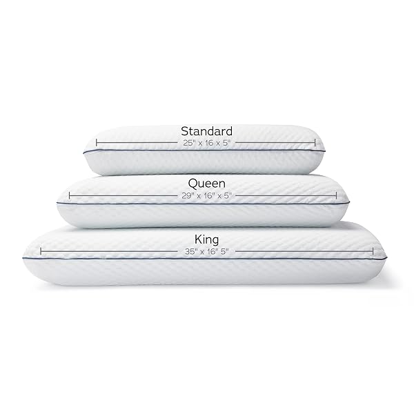 WEEKENDER GEL MEMORY FOAM PILLOW – STANDARD SIZE – 2-PACK – MEDIUM FIRM FEEL – NECK & SHOULDER SUPPORT – FOR BACK & SIDE SLEEPERS – HOME, HOTEL, & HOSPITAL ESSENTIALS